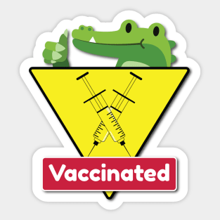 Vaccinated Alligator Sticker